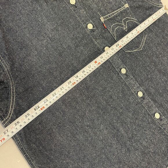 ~ LEVI'S RED Very Oversized Sm Button-Up Shirt Denim Unisex Positively Superior - Picture 7 of 14